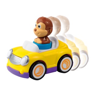 HAP-P-KID 밀고 달리는 자동차 (원숭이) 영아용 장난감