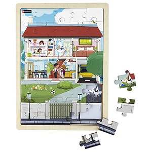 NATHAN 듀오 밑그림 퍼즐 (마당이 있는 집)