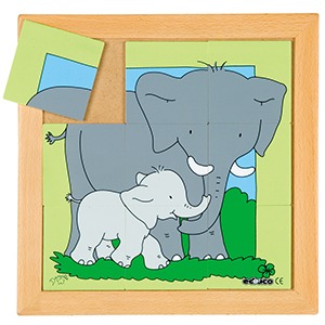 EDUCO 어미와 새끼 퍼즐 (코끼리)